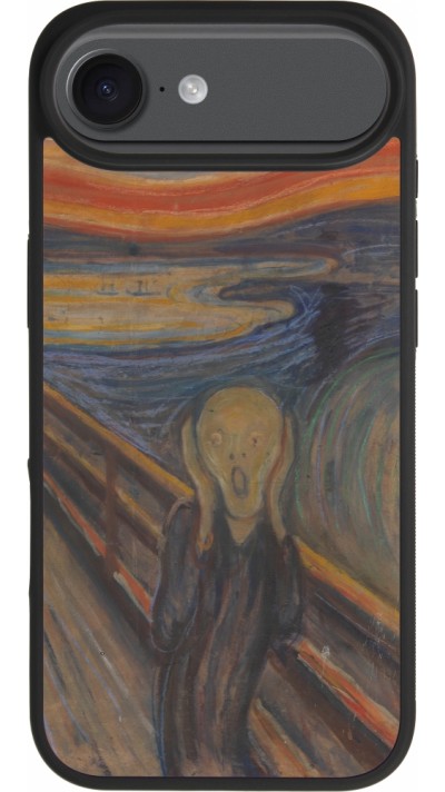 Coque iPhone Air - Silicone rigide noir Tableau art - Le Cri - Edvard Munch Coque iPhone Air - Silicone rigide noir Tableau art - Le Cri - Edvard Munch