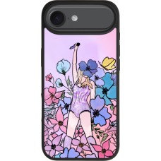 Coque iPhone Air - Silicone rigide noir Taylor Swift Sketch - Pink