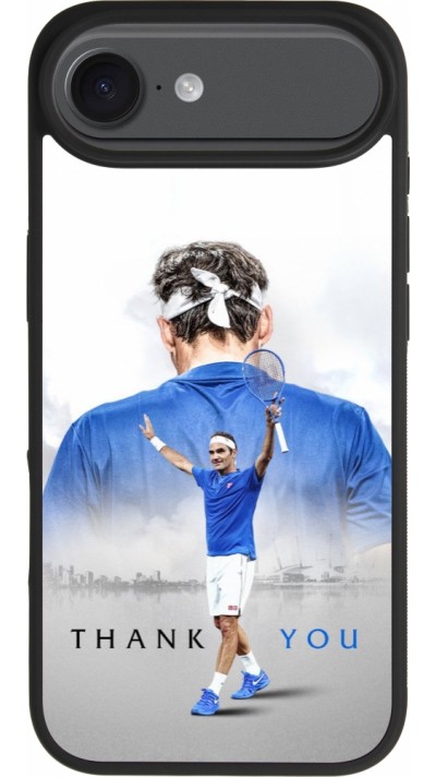 Coque iPhone Air - Silicone rigide noir Thank you Roger Coque iPhone Air - Silicone rigide noir Thank you Roger