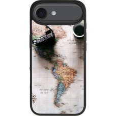 Coque iPhone Air - Silicone rigide noir Travel 01