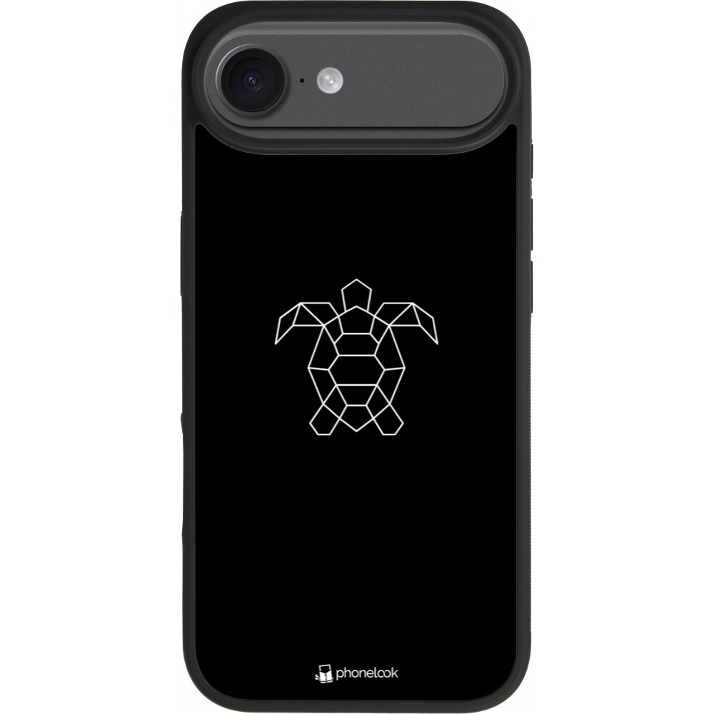 iPhone Air Case Hülle - Silikon schwarz Turtles lines on black