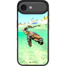 Coque iPhone Air - Silicone rigide noir Turtle Underwater