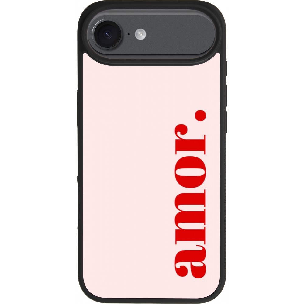 iPhone 17 Air Case Hülle - Silikon schwarz Valentine 2024 amor