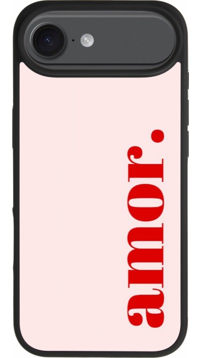 iPhone 17 Air Case Hülle - Silikon schwarz Valentine 2024 amor