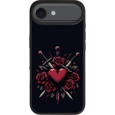 iPhone 17 Air Case Hülle - Silikon schwarz Valentine 2024 gothic love