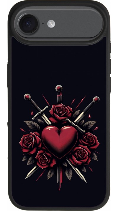 iPhone 17 Air Case Hülle - Silikon schwarz Valentine 2024 gothic love