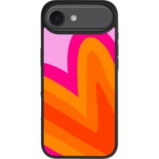iPhone 17 Air Case Hülle - Silikon schwarz Valentine 2024 heart gradient