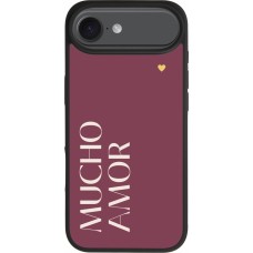 iPhone 17 Air Case Hülle - Silikon schwarz Valentine 2024 mucho amor rosado