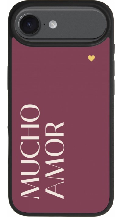 iPhone 17 Air Case Hülle - Silikon schwarz Valentine 2024 mucho amor rosado