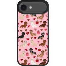 iPhone 17 Air Case Hülle - Silikon schwarz Valentine 2024 puppy love