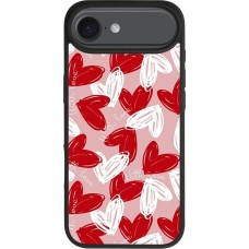 iPhone 17 Air Case Hülle - Silikon schwarz Valentine 2024 with love heart