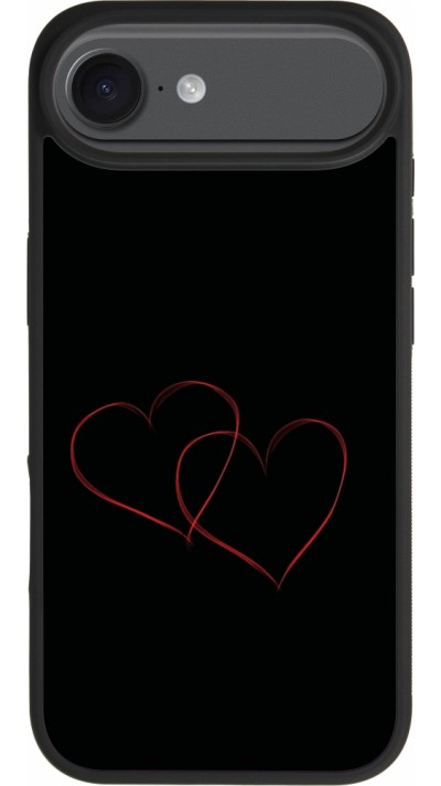 iPhone 17 Air Case Hülle - Silikon schwarz Valentine 2023 attached heart