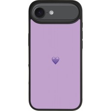 iPhone 17 Air Case Hülle - Silikon schwarz Valentine 2023 purpule single heart