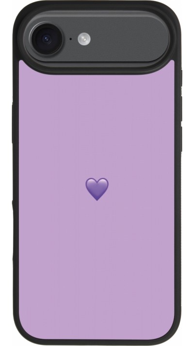 iPhone 17 Air Case Hülle - Silikon schwarz Valentine 2023 purpule single heart