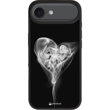 Coque iPhone Air - Silicone rigide noir Valentine 2022 Black Smoke