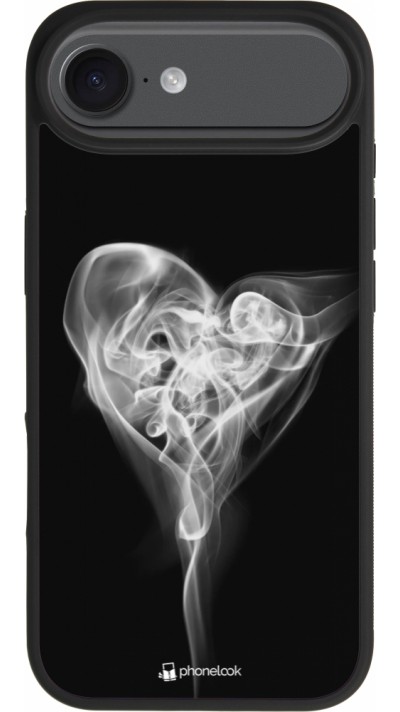 Coque iPhone Air - Silicone rigide noir Valentine 2022 Black Smoke Coque iPhone Air - Silicone rigide noir Valentine 2022 Black Smoke