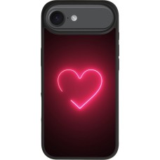 iPhone 17 Air Case Hülle - Silikon schwarz Valentine 2023 single neon heart
