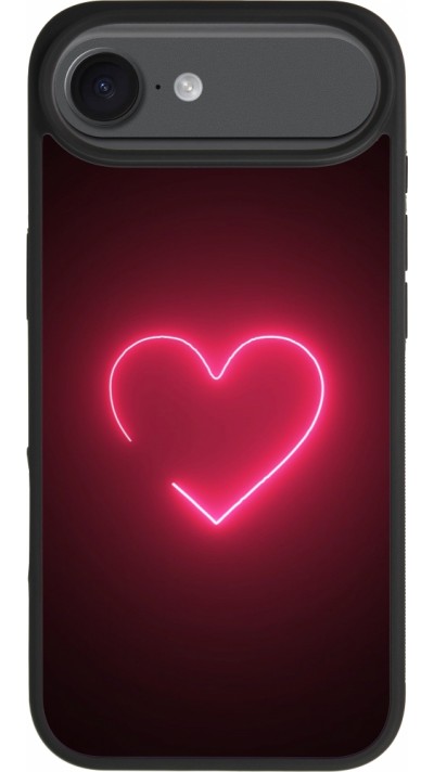 iPhone 17 Air Case Hülle - Silikon schwarz Valentine 2023 single neon heart