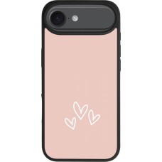 iPhone 17 Air Case Hülle - Silikon schwarz Valentine 2023 three minimalist hearts