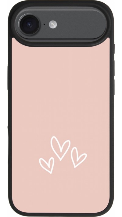 iPhone 17 Air Case Hülle - Silikon schwarz Valentine 2023 three minimalist hearts