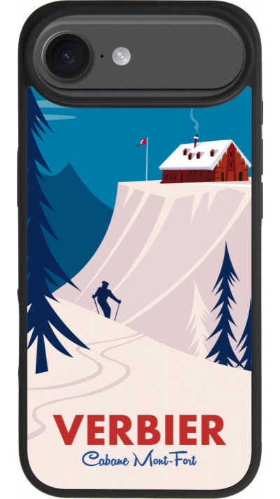 iPhone 17 Air Case Hülle - Silikon schwarz Verbier Cabane Mont-Fort