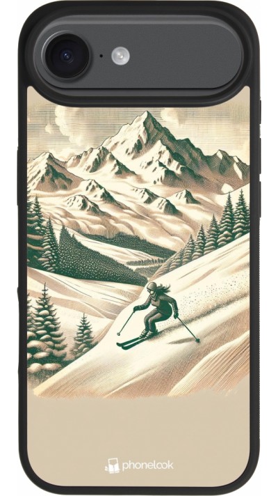 iPhone 17 Air Case Hülle - Silikon schwarz Vintage Skiberg