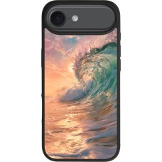iPhone 17 Air Case Hülle - Silikon schwarz Wave Sunset