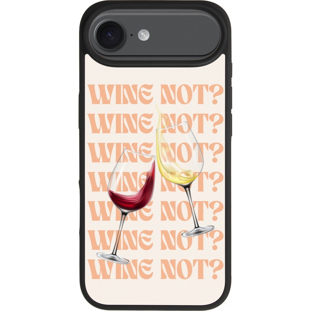 iPhone 17 Air Case Hülle - Silikon schwarz Wine not