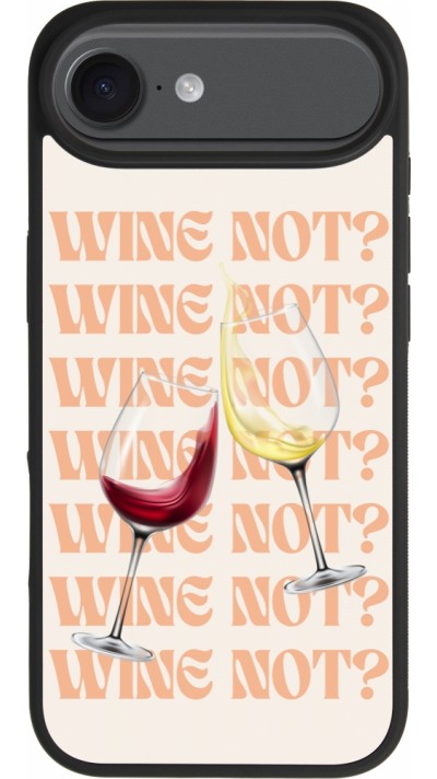 iPhone 17 Air Case Hülle - Silikon schwarz Wine not