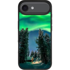 iPhone 17 Air Case Hülle - Silikon schwarz Winter 22 Northern Lights
