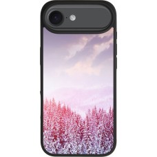iPhone 17 Air Case Hülle - Silikon schwarz Winter 22 Pink Forest
