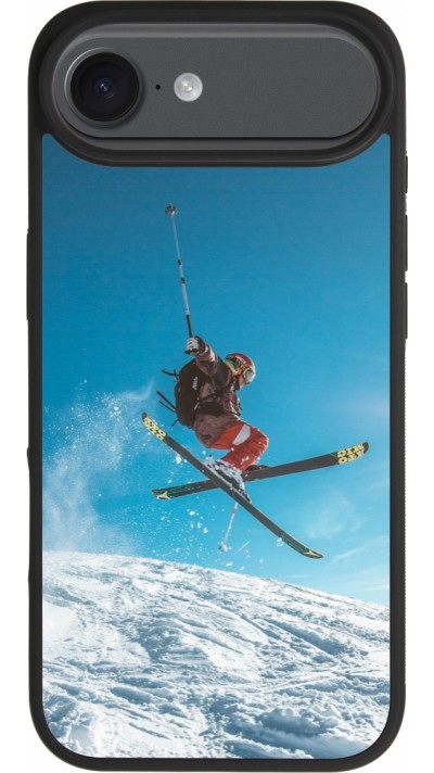 iPhone 17 Air Case Hülle - Silikon schwarz Winter 22 Ski Jump