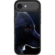 iPhone 17 Air Case Hülle - Silikon schwarz Wolf Shape