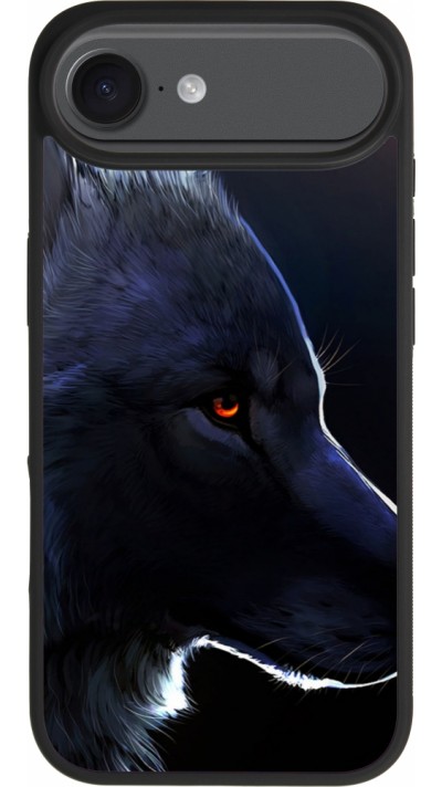 iPhone 17 Air Case Hülle - Silikon schwarz Wolf Shape