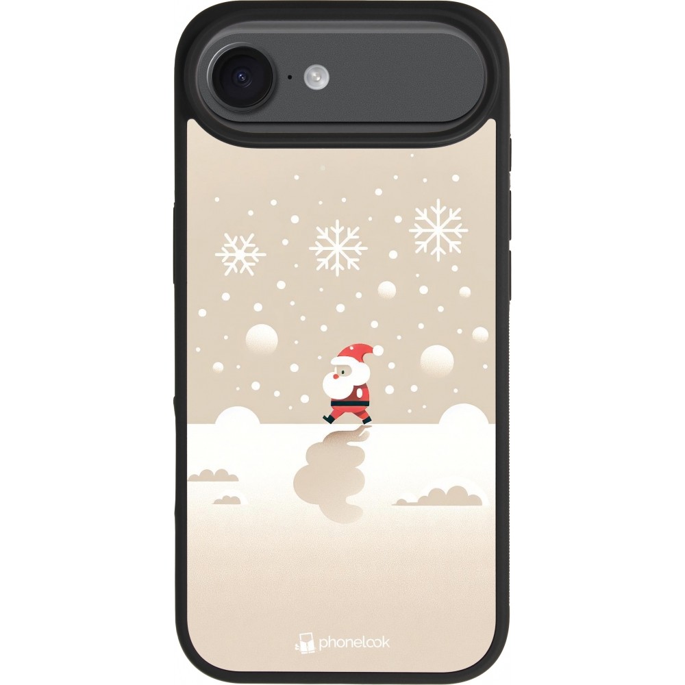 iPhone 17 Air Case Hülle - Silikon schwarz Weihnachten 2023 Minimalistischer Weihnachtsmann