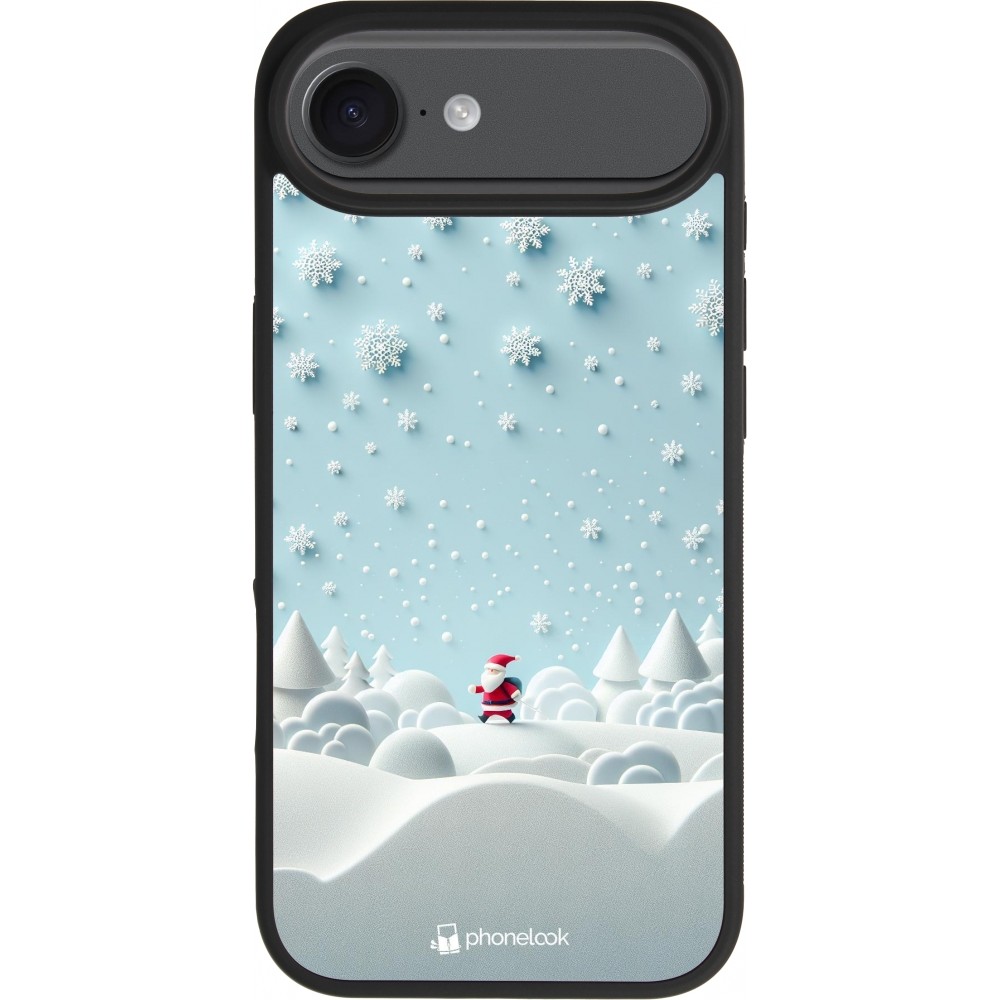 iPhone 17 Air Case Hülle - Silikon schwarz Weihnachten 2023 Kleiner Vater Schneeflocke