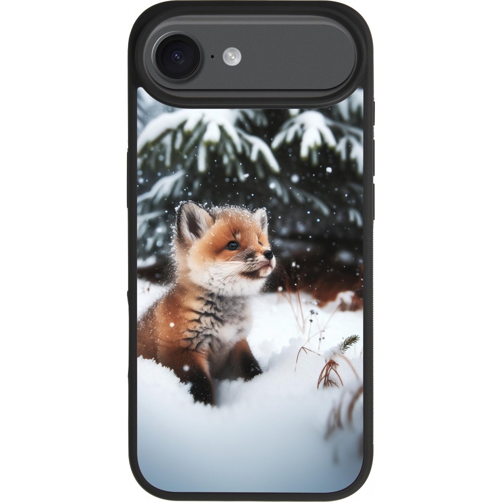 iPhone 17 Air Case Hülle - Silikon schwarz Weihnachten 2023 Fuechslein Tanne