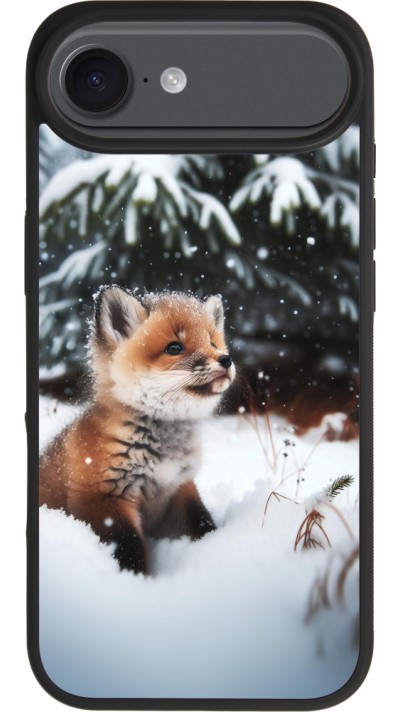 iPhone 17 Air Case Hülle - Silikon schwarz Weihnachten 2023 Fuechslein Tanne