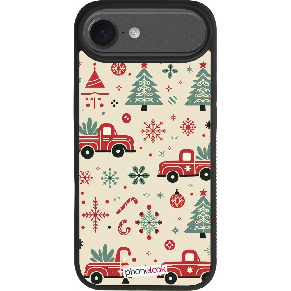 iPhone 17 Air Case Hülle - Silikon schwarz Weihnachten 2024 Lkw Tanne