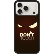 Coque iPhone 17 Pro Max - Silicone rigide noir Angry Dont Touch