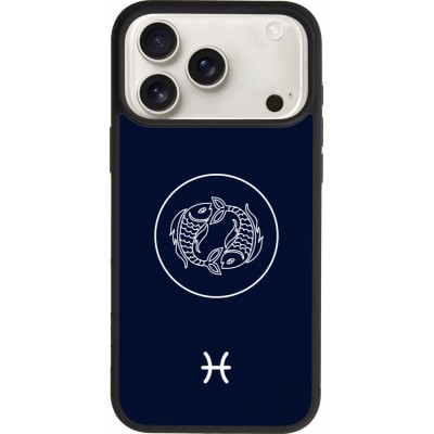 iPhone 17 Pro Max Case Hülle - Silikon schwarz Astrologie Fische