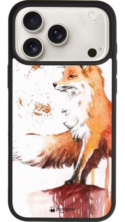 iPhone 17 Pro Max Case Hülle - Silikon schwarz Autumn 21 Fox