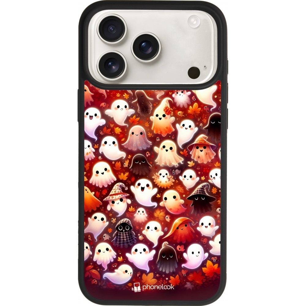 iPhone 17 Pro Max Case Hülle - Silikon schwarz Gespenster Herbst niedlich