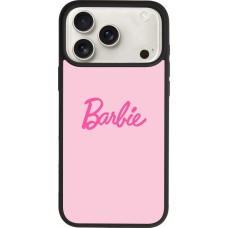 iPhone 17 Pro Max Case Hülle - Silikon schwarz Barbie Text
