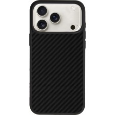 Coque iPhone 17 Pro Max - Silicone rigide noir Carbon Basic
