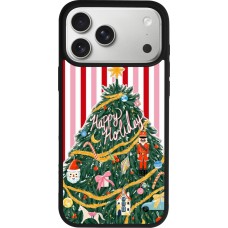 Coque iPhone 17 Pro Max - Silicone rigide noir Christmas 25 Happy Holiday