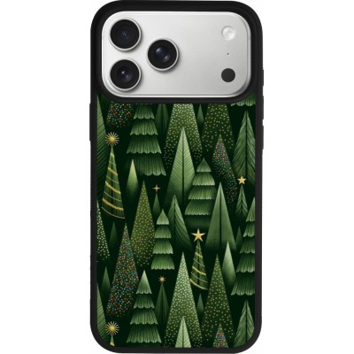 iPhone 17 Pro Max Case Hülle - Silikon schwarz Christmas 25 Pattern Xmas Tree