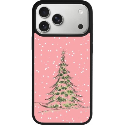 iPhone 17 Pro Max Case Hülle - Silikon schwarz Christmas 25 Pink Tree