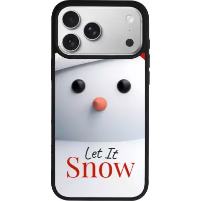 iPhone 17 Pro Max Case Hülle - Silikon schwarz Christmas 25 Xmas Snowman