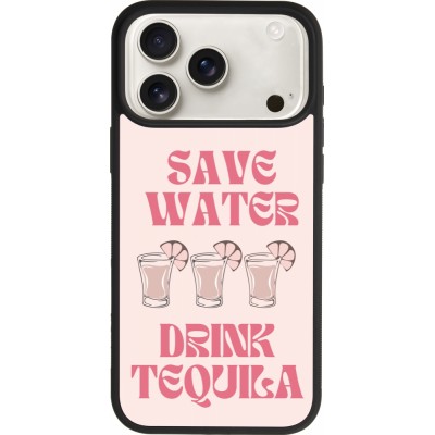 iPhone 17 Pro Max Case Hülle - Silikon schwarz Cocktail Save Water Drink Tequila